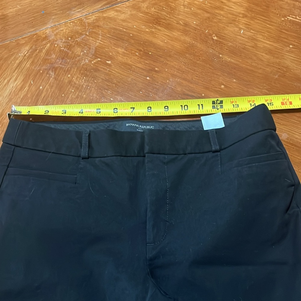Banana Republic Black Sloan Minimalist‎ Tapered Cropped  Pants Size 8 Office - Picture 8 of 10